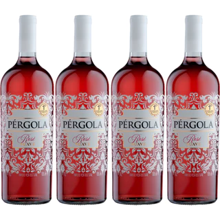 Pérgola Vinho Rose Suave De Mesa Moscato Bordô Garrafa Caixa 4 x 1 Lt