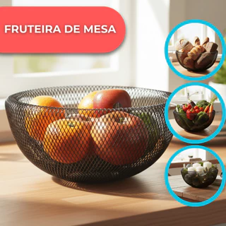 Fruteira De Mesa Cesto Frutas Aramado Cozinha Metal 30cm Luxo Organizadora Minimalista Moderna Tippi em Oferta na Shopee