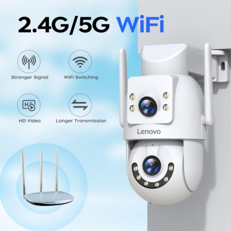 Câmera de Segurança Lenovo 4K Wi-Fi 5G (+ Cartão de Memória 64GB