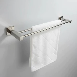Porta Toalha Duplo 70cm Inox 304 Toalheiro Duplo para Banheiro Suporte Para Toalha de Banho Leblon