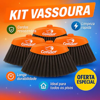 Kit Vassouras Multiuso Condor Direto Fabricante - Pronta Entrega