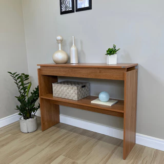 Mesa Aparador Creta Cor Cinamomo Sala de Estar Minimalista Moderna Com Prateleira Decoração Artely