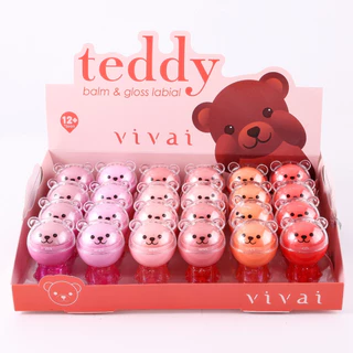 Duo Balm e Lip Gloss Teddy VIVAI hidratante labial 3206.1.1

