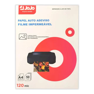 Vinil Adesivo A4 50 folhas Brilhante Branco 120g - A prova D'água - Uso Profissional