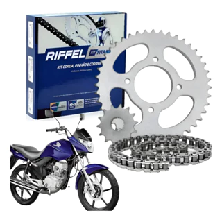 Kit Relação Tração Transmissão Cg Titan Fan 150 2004 2005 2006 2007 2008 2009 A 2015 Original Riffel em Oferta na Shopee