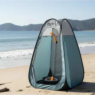 Banheiro Camping Kit Trocador de Roupa Barraca + Chuveiro Portátil 12 V - Banho Higiene Acampamento Rio Praia