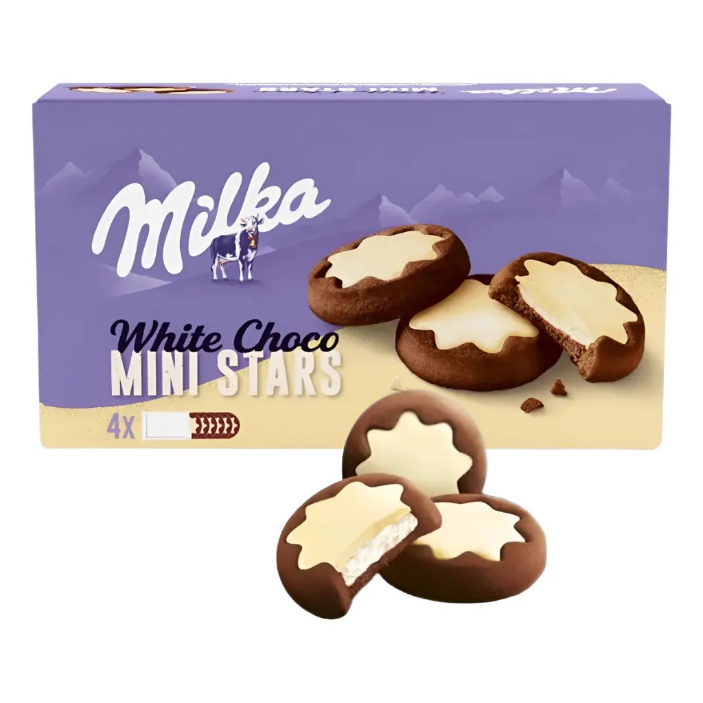 Biscoito Recheado Milka Mini Stars White Choco 150g | Shopee Brasil