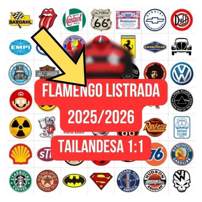 Camisa de Adesivos para Carros Fmng Listras Torcedor Marcas Antigas 2025
