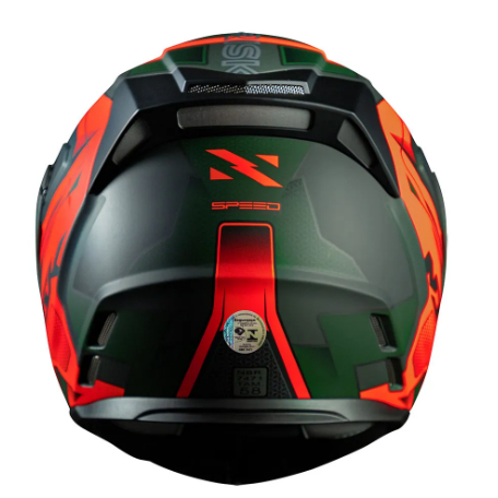 CAPACETE ESCAMOTEAVEL NORISK ROUTE FF345 SPEEDMAX VERDE/LARANJA