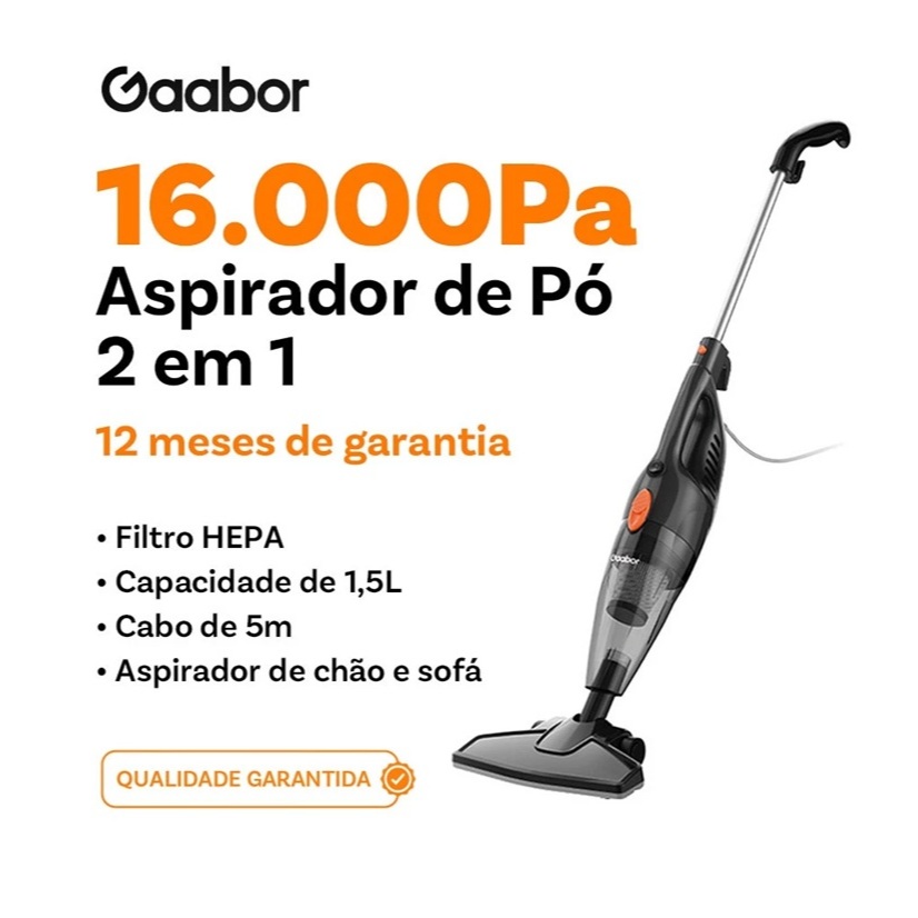 Aspirador de pó 1.51 Gaabor 650w 16000pa