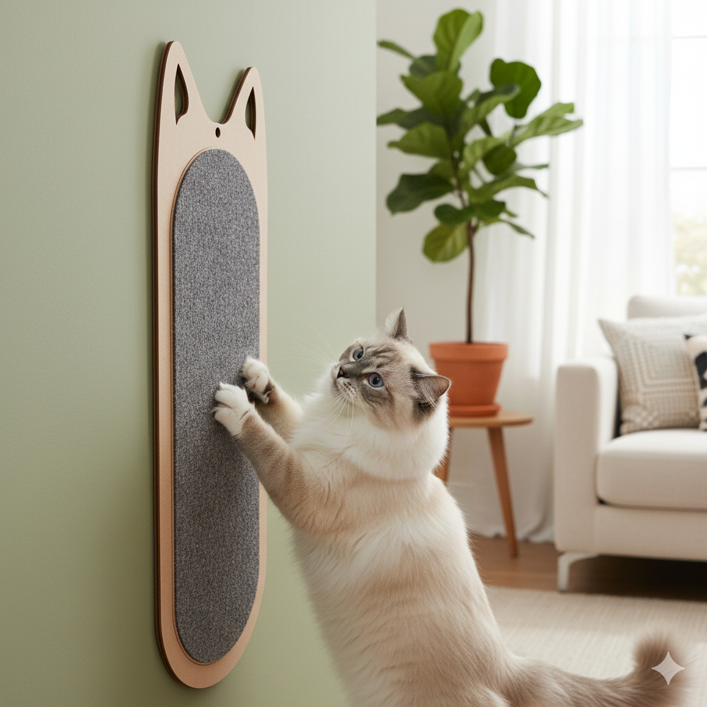 Arranhador Vertical Parede Para Gatos 50x15cm Brinquedo Pet | Shopee Brasil