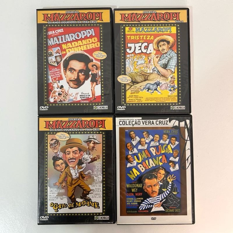 Combo 4 DVDs Mazzaropi | Tristeza do Jeca + O Gato de Madame + Uma