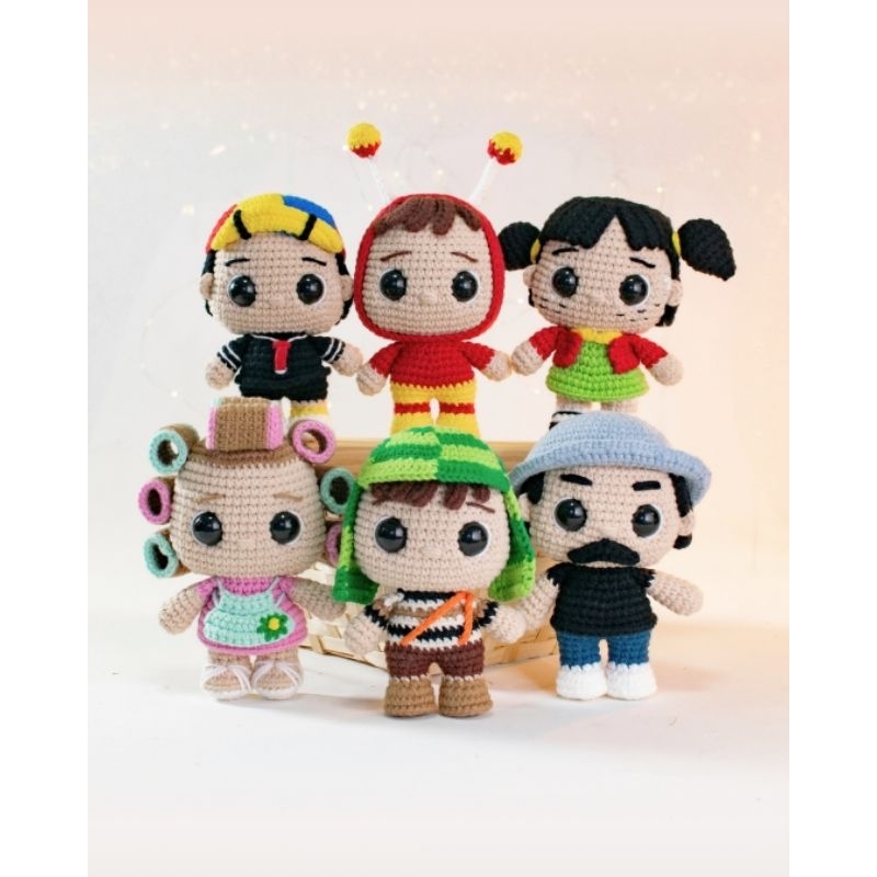 kit 6 personagens da turma do chaves estilo funko pop, Amigurumi ...