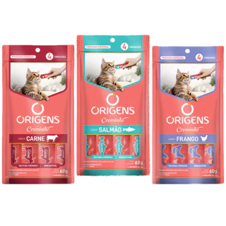 4 unidades de Petisco para Gatos Origens Creminho tipo truly Churu