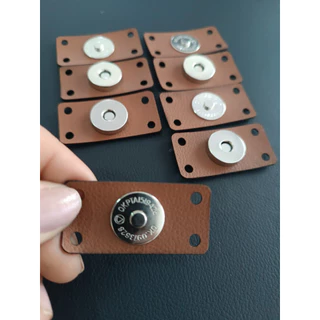 kit Botões Imã 18mm Para Bolsas de Crochê para Artesanato, Imantado com Base em Couro Sintético .(2,5cmx5cm)