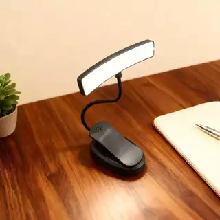 Mini Luminaria de Mesa LED Noturna, para Leitura de Livro, 3 Nivel de Luz, Recarregavel, com Clipe 8445
