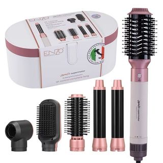 Kit Escova Multiestilizador De Cabelo 6 em 1 Com Estojo De Armazenamento Íons Negativos Anti-Frizz