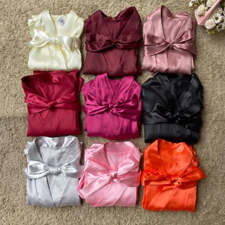 Robe em cetim madrinha sem bordado em Oferta na Shopee