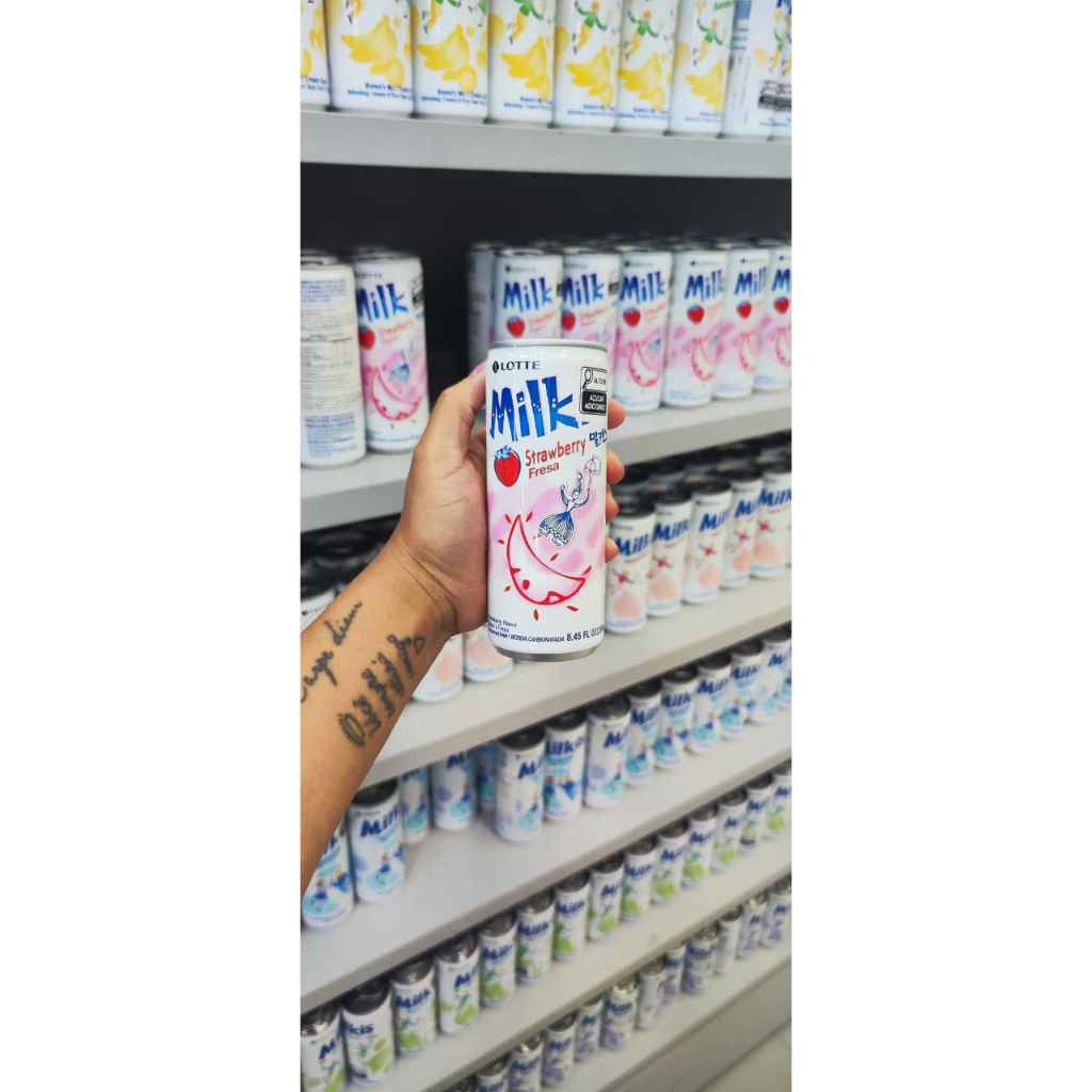 Milkis Coreano Morango 250ml | Bebida Gaseificada com Leite | Sem Cafeína | Importado da Coreia | Mimos Korea