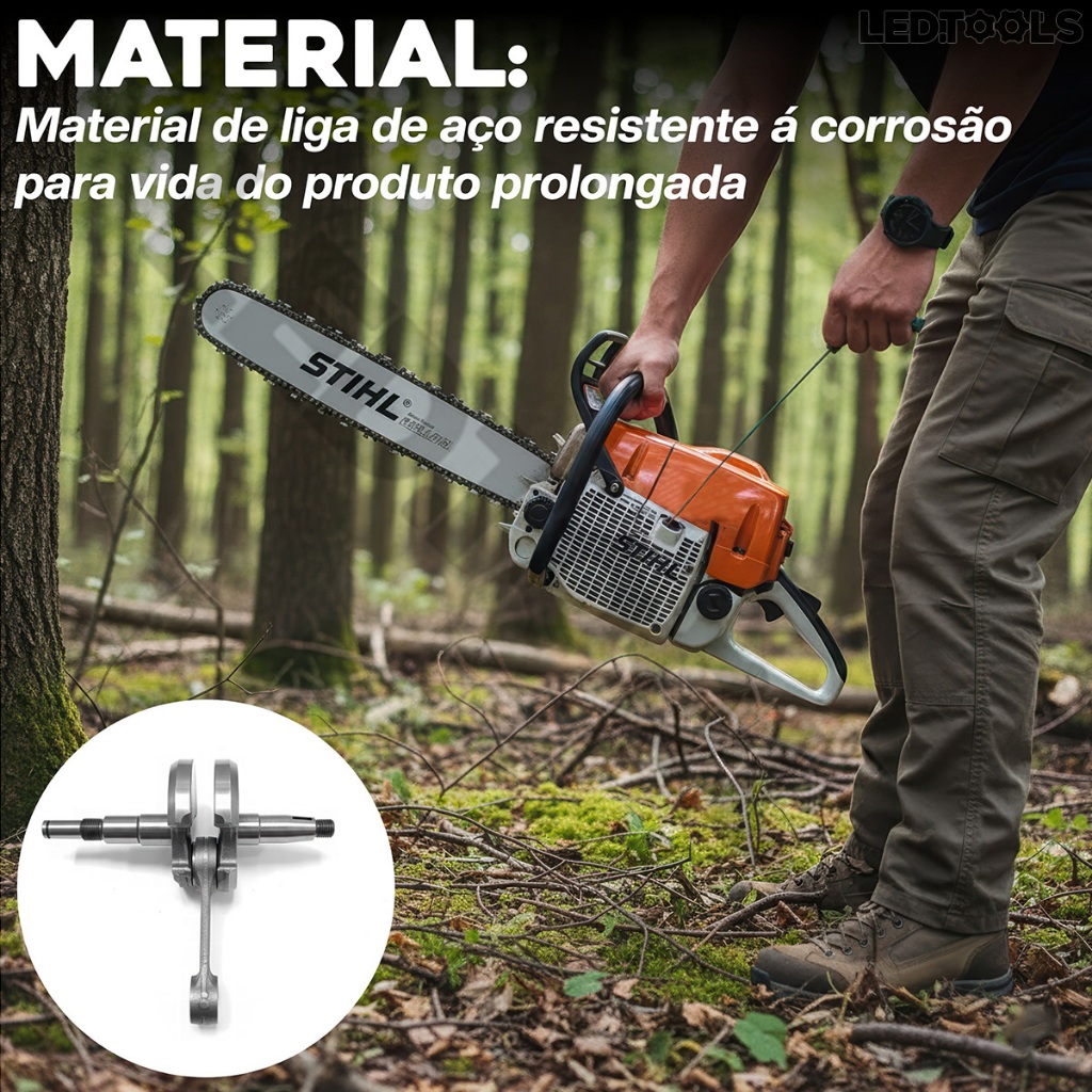 Eixo Virabrequim Para Motosserra Stihl Ms382 382 C/ Biela | Shopee