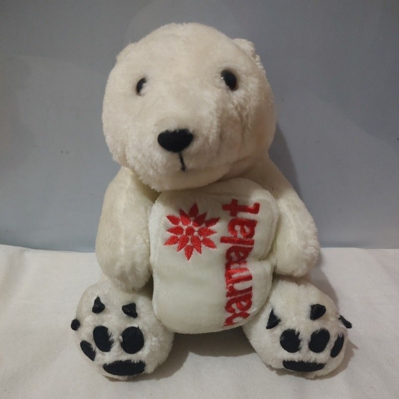 pelúcia urso polar parmalat com leite - 30cm | Shopee Brasil