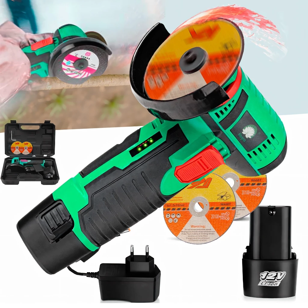 Mini Esmerilhadeira Lixadeira Elétrica Sem Fio Bivolt 110v/220v 2 Baterias 12V Com Maleta - Imagem 2