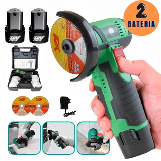 Mini Esmerilhadeira Lixadeira Elétrica Sem Fio Bivolt 110v/220v 2 Baterias 12V Com Maleta em Oferta na Shopee