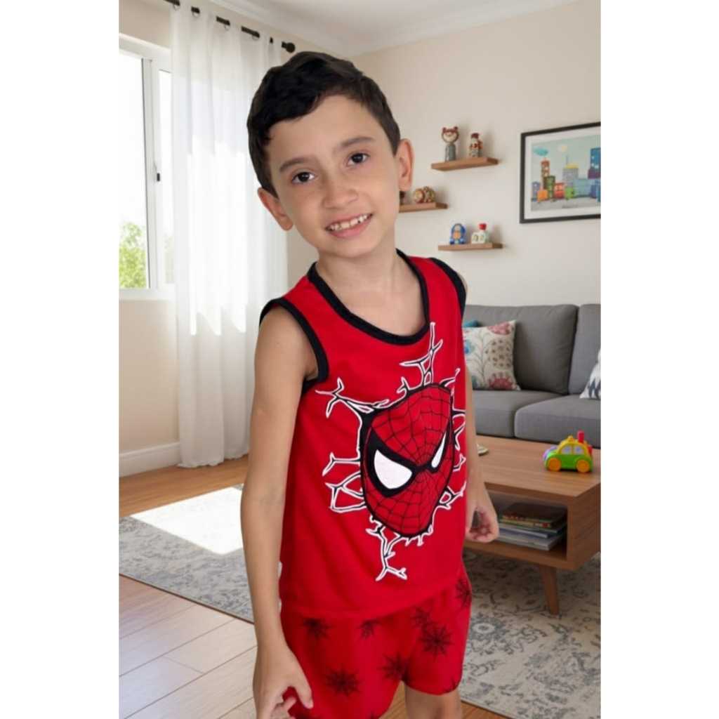 PIJAMA INFANTIL  REGATA PERSONAGEM HERÓIS VERAO CALOR em Oferta na Shopee