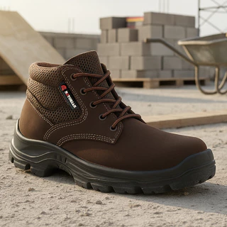 Bota Segurança Tenis Masculino Coturno Adventure Cano Médio Cadarço Palmilha Conforto Gel