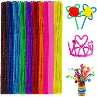 100 HASTES DE CHENILLE - LIMAPADORES DE CACHIMBO COLORIDOS 30 cm x 6mm