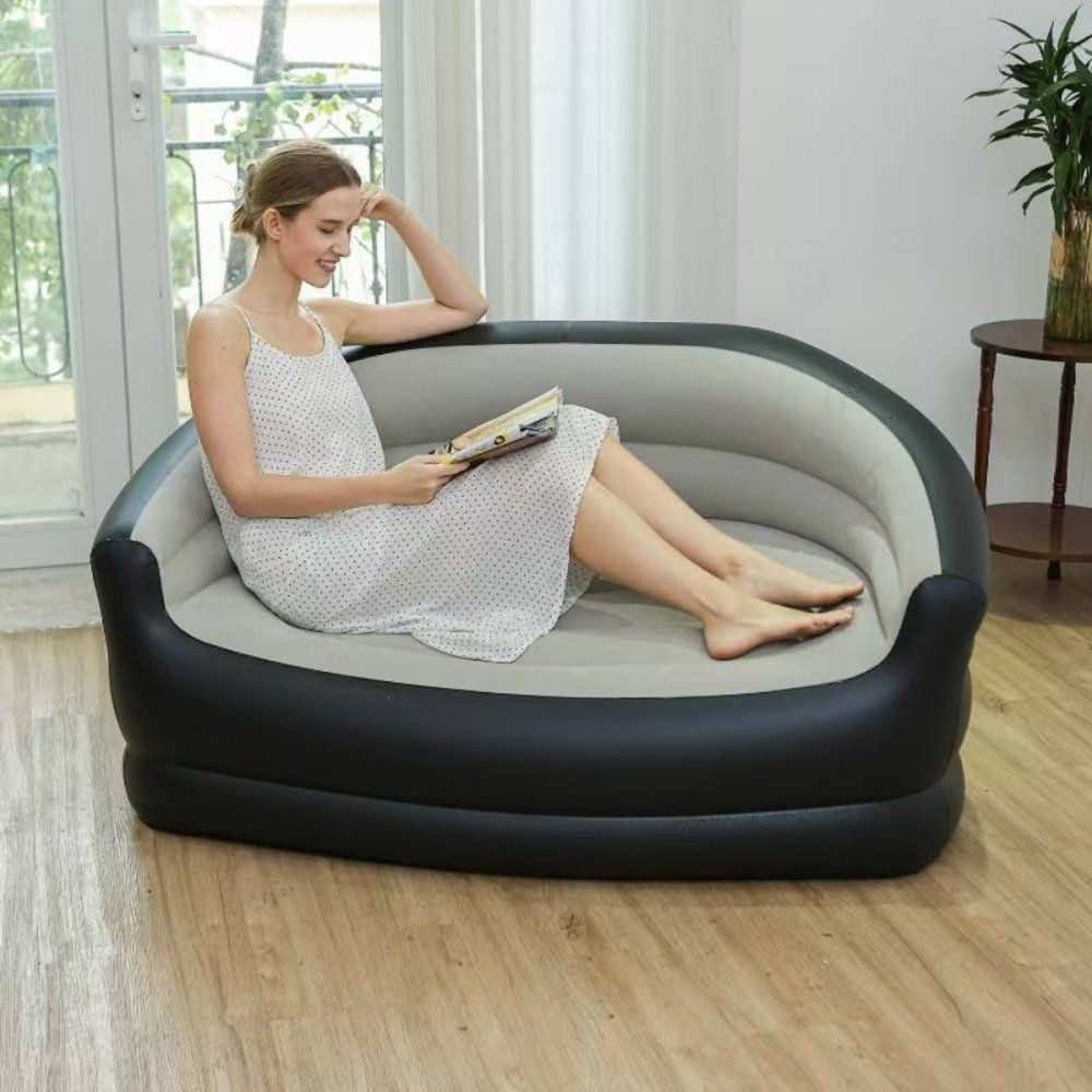 Mini Sofa Inflavel 2 Lugares Compacto Portatil Confortavel Sala Quarto ...
