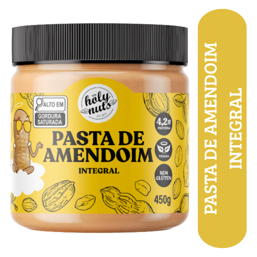 Pasta De Amendoim Integral Natural Zero Açúcar 450gr Holy Nuts | Shopee ...