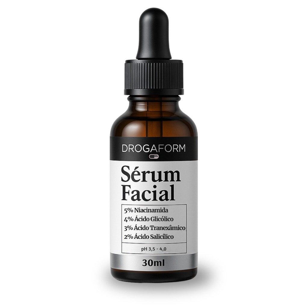 Sérum Facial (Niacinamida + Glicólico + Ácido Tranexâmico + Ácido Salicílico) 30ml