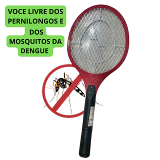 Raquete Elétrica Mata Mosquito Dengue Insetos Recarregável - (Cores Sortidas)