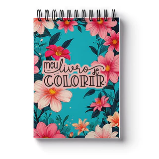 Livro de Colorir Flores Minimalistas 55 Desenhos Delicados  Formato A5 com 55 Folhas e Acetato de Proteção em Oferta na Shopee