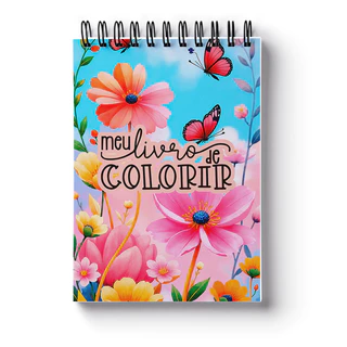 Livro de Colorir Flores Simples 55 Desenhos Delicados  Formato A5 com  e Acetato de Proteção em Oferta na Shopee
