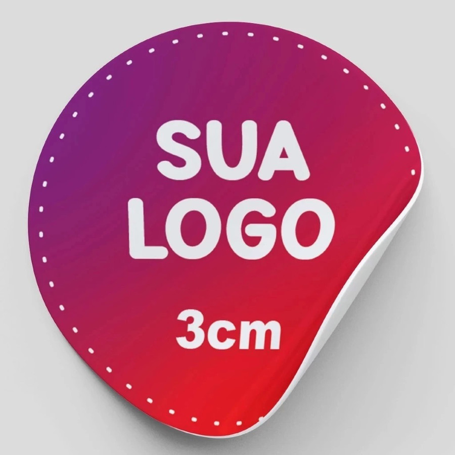 Etiquetas Adesivas 3x3cm Personalizados Adesivo Couchê Qualidade Premium