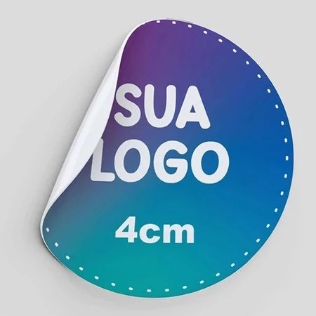 Etiquetas Adesivas 4x4cm Personalizados Adesivo Couchê Qualidade Premium
