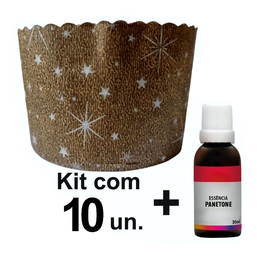 10 Formas Para Panetone Chocotone Decoradas 500g + Essência 