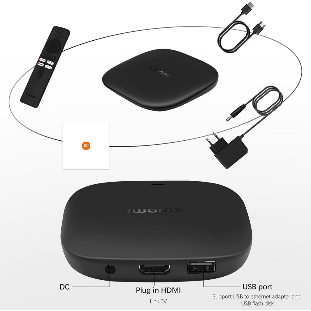 Xiaomi Mi TV Box S 3ª Geração 4K UHD - Preto (MDZ-28-AA) 2-GB, 32