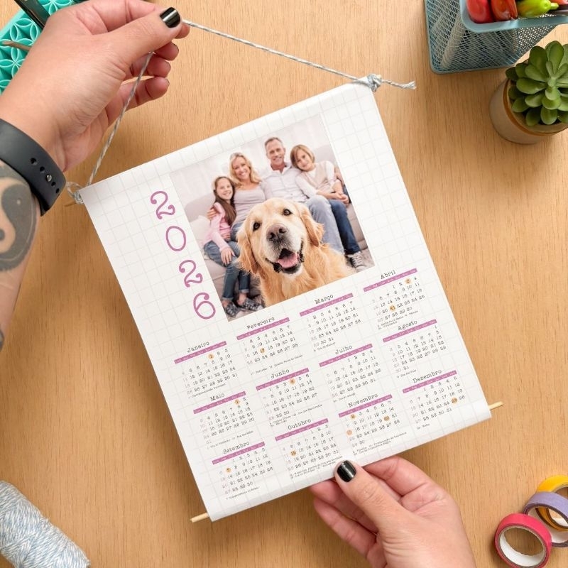 CALENDÁRIO DE PAREDE PERSONALIZADO | Shopee Brasil