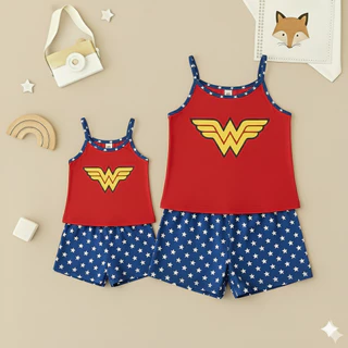 Kit C/2 Baby Doll Mãe e Filha Maravilha Malha Premium Pijama Curto Promoção Verão Alcinha Short em Oferta na Shopee