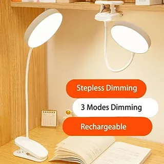 Luminária De Mesa Recarregável USB Com Proteção Ocular 3 Níveis De Brilho Toque Haste Flexível