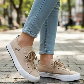Tênis Feminino Atlanta Canvas Coke Casual Confortável Original Coca Cola