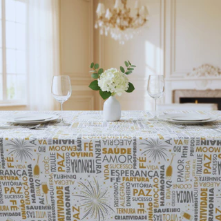 Tnt Estampado Toalha De Mesa Ano Novo Virada De Ano Decoração Reveillon