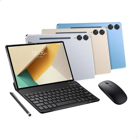 Tablet Pc Com Capa Teclado Mouse Fone Caneta 128gb 8 De Ram