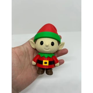 Elfo Ajudante de Natal 10cm – Miniatura Fofa em 3D