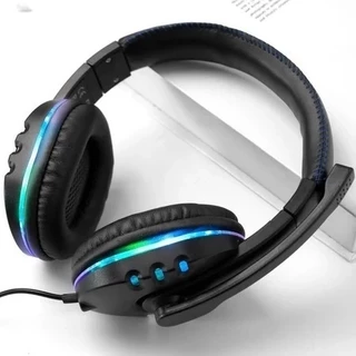Fone De Ouvido Gamer Headphone Com Luz LED Microfone Estéreo Pc Ka-9007