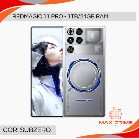 Smartphone Redmagic 11 Pro na cor Subzero com 1TB de armazenamento e 24GB de RAM