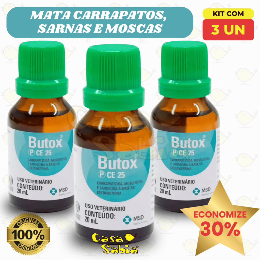 Butox MSD Antipulgas e Carrapatos 20ml - Kits até 10 Unidades | Shopee ...
